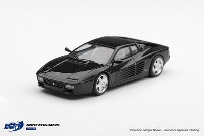 BBR 1:64 Ferrari 512 TR Nero 1992 zwart. Verwacht 01-2027