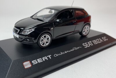 Seat Collection 1:43 SEAT New Ibiza Sport Coupe 3 deurs 2009 zwart metallic