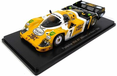 Atlas 1:43  Porsche 956, No 7- Ludwig/Herbert/Gachot - Winner 24hrs Le Mans 1984, white/yellow/black