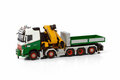 WSI 1:50 Koninklijke Saan Volvo FH 4 Globetrotter 10X4 TAG AXLE With Palfinger 165002 + JIB and Ballastbox with Hitch