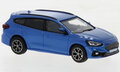 Premium Classixxs 1:87 Ford Focus Turnier ST, blauw metallic 2020, in windowbox