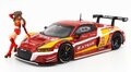 Pop Race 1:64 Audi R8 LMS EVA RT Production Model Type-02 x Works R8 (with Race Queen Figure), red/yellow 