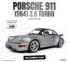 GT Spirit 1:8 Porsche 911 (964) 3.6 Turbo Polar zilver 1993 in vitrine. Levering 12-2026