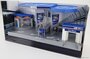 Motor Max  1:64 Diorama Gulf Electronic Gas Station met Tanker wit blauw met licht en geluid_
