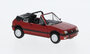 Premium Classixxs 1:87 Peugeot 205 Cabriolet, rood 1986, in windowbox_