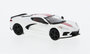 Premium Classixxs 1:87 Chevrolet Corvette (C8) Stingray, wit rood 2020, in windowbox_