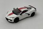 Premium Classixxs 1:87 Chevrolet Corvette (C8) Stingray, wit rood 2020, in windowbox_