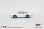 Mini GT 1:64 Porsche 911 Carrera RS 2.7 Grand Prix White with Blue Livery LHD_