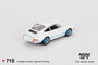 Mini GT 1:64 Porsche 911 Carrera RS 2.7 Grand Prix White with Blue Livery LHD_