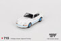 Mini GT 1:64 Porsche 911 Carrera RS 2.7 Grand Prix White with Blue Livery LHD_