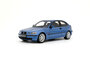 Otto Mobile 1:18 BMW E46 318 ti Compact Estoril Blue 2002. Levering 08-2025_