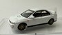 BM Creations 1:64 Subaru Impreza WRX LHD, white 1994 in vitrine met extra wielen_