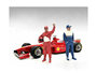 American Diorama 1:43 Racing Legends 90's set of 2 figure's, ecxl. modelauto_