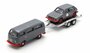 Schuco 1:87 Set Volkswagen T2 Bus met trailer en Volkswgen Golf I GTI grijs_